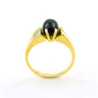 Ring aus 585 Gelbgold mit Turmalin, nachhaltiger second hand Schmuck perfekt aufgearbeitet