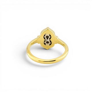 Brillantring aus 585 Gelb- und Weißgold, nachhaltiger second-hand Schmuck perfekt aufgearbeitet