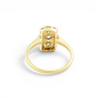 Diamantring aus 585 Gelb- und Weißgold, nachhaltiger second-hand Schmuck perfekt aufgearbeitet