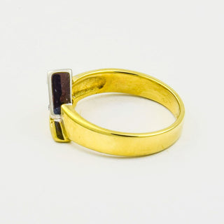 Brillantring aus 585 Gelb- und Weißgold, nachhaltiger second hand Schmuck perfekt aufgearbeitet