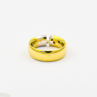 Brillantring aus 585 Gelb- und Weißgold, nachhaltiger second hand Schmuck perfekt aufgearbeitet