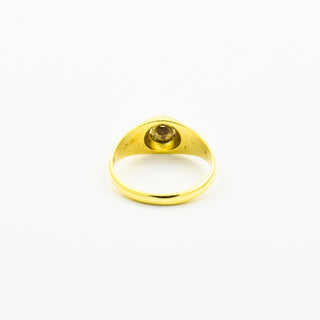Ring aus 585 Gelb- und Weißgold mit Brillant, nachhaltiger second hand Schmuck perfekt aufgearbeitet