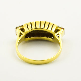 Brillantring aus 585 Gelb- und Weißgold, nachhaltiger second hand Schmuck perfekt aufgearbeitet