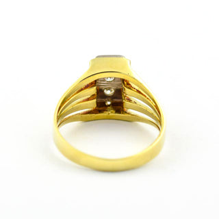 Brillantring aus 585 Gelb- und Weißgold, nachhaltiger second hand Schmuck perfekt aufgearbeitet