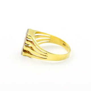 Brillantring aus 585 Gelb- und Weißgold, nachhaltiger second hand Schmuck perfekt aufgearbeitet