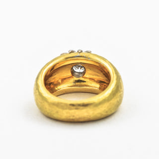 Brillantring aus 750 Gelb- und Weißgold, hochwertiger second hand Schmuck perfekt aufgearbeitet