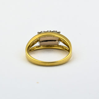Brillantring aus 585 Gelb- und Weißgold, nachhaltiger second hand Schmuck perfekt aufgearbeitet