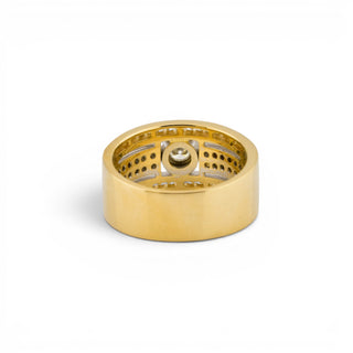Brillantring aus 585 Gelb- und Weißgold, nachhaltiger second-hand Schmuck perfekt aufgearbeitet