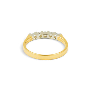 Brillantring aus 750 Gelb- und Weißgold, nachhaltiger second-hand Schmuck perfekt aufgearbeitet