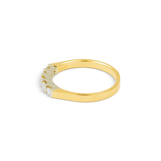 Brillantring aus 750 Gelb- und Weißgold, nachhaltiger second-hand Schmuck perfekt aufgearbeitet