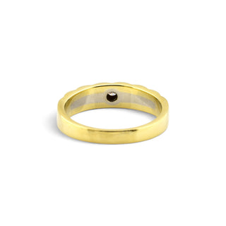 Brillantring aus 585 Gelb- und Weißgold, nachhaltiger second-hand Schmuck perfekt aufgearbeitet