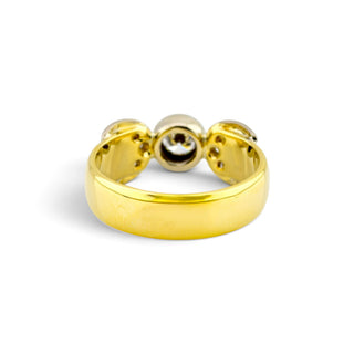 Brillantring aus 585 Gelb- und Weißgold, nachhaltiger second-hand Schmuck perfekt aufgearbeitet