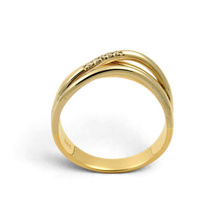 Brillantring aus 585 Gelb- und Weißgold, nachhaltiger second-hand Schmuck perfekt aufgearbeitet