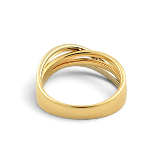 Brillantring aus 585 Gelb- und Weißgold, nachhaltiger second-hand Schmuck perfekt aufgearbeitet