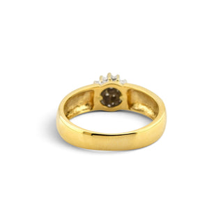 Brillantring aus 585 Gelb- und Weißgold, nachhaltiger second-hand Schmuck perfekt aufgearbeitet
