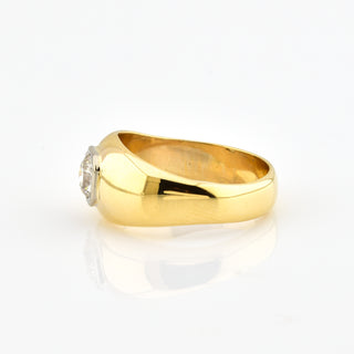 Brillantring aus 585 Gelb- und Weißgold, nachhaltiger second-hand Schmuck perfekt aufgearbeitet