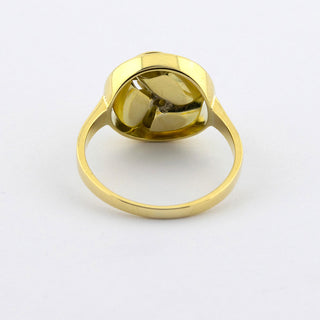 Brillantring aus 585 Gelb- und Weißgold, nachhaltiger second hand Schmuck perfekt aufgearbeitet
