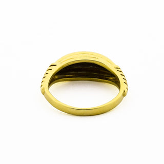 Diamantring aus 585 Gelb- und Weißgold, nachhaltiger second hand Schmuck perfekt aufgearbeitet