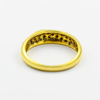 Diamantring aus 585 Gelb- und Weißgold, nachhaltiger second hand Schmuck perfekt aufgearbeitet
