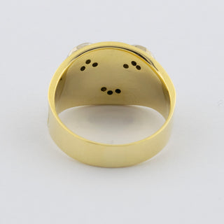 Diamantring aus 585 Gelb- und Weißgold, nachhaltiger second hand Schmuck perfekt aufgearbeitet