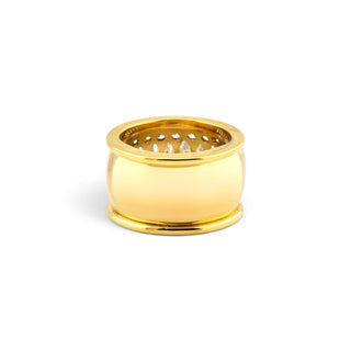 Diamantring aus 750 Gelb- und Weißgold mit Brillant, nachhaltiger second-hand Schmuck perfekt aufgearbeitet