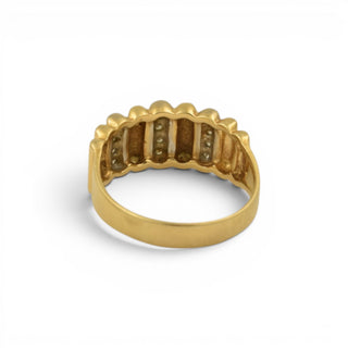 Diamantring aus 585 Gelb- und Weißgold, nachhaltiger second hand Schmuck perfekt aufgearbeitet