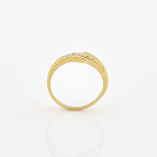 Brillantring aus 585 Gelbgold, nachhaltiger second hand Schmuck perfekt aufgearbeitet