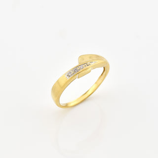 Brillantring aus 585 Gelbgold, nachhaltiger second hand Schmuck perfekt aufgearbeitet