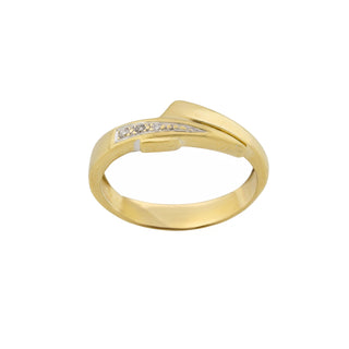 Brillantring aus 585 Gelbgold, nachhaltiger second hand Schmuck perfekt aufgearbeitet