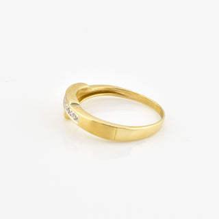 Brillantring aus 585 Gelbgold, nachhaltiger second hand Schmuck perfekt aufgearbeitet