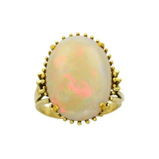 Ring aus 585 Gold mit Opal, nachhaltiger second hand Schmuck perfekt aufgearbeitet