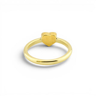 Brillantring Herz aus 585 Gelbgold, nachhaltiger second-hand Schmuck perfekt aufgearbeitet