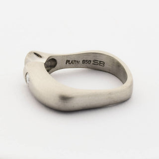 Brillantring aus 950 Platin, nachhaltiger second hand Schmuck perfekt aufgearbeitet