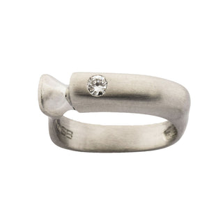 Brillantring aus 950 Platin, nachhaltiger second hand Schmuck perfekt aufgearbeitet