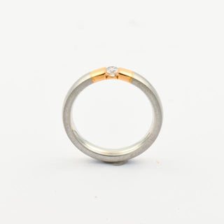 Brillantring aus 950 Platin/Gold, nachhaltiger second hand Schmuck perfekt aufgearbeitet