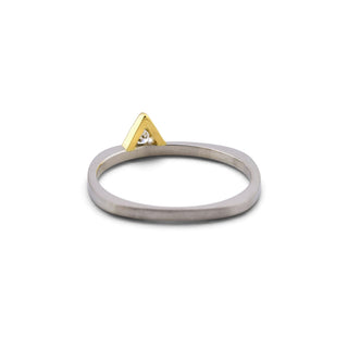 Brillantring aus 950 Platin/Gelbgold, nachhaltiger second hand Schmuck perfekt aufgearbeitet