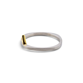 Brillantring aus 950 Platin/Gelbgold, nachhaltiger second hand Schmuck perfekt aufgearbeitet