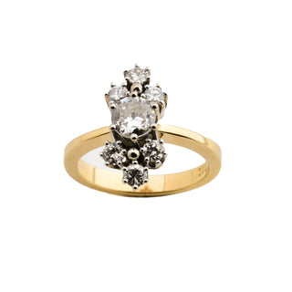 Brillantring aus 585 Rosé- und Weißgold, nachhaltiger second hand Schmuck perfekt aufgearbeitet