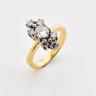 Brillantring aus 585 Rosé- und Weißgold, nachhaltiger second hand Schmuck perfekt aufgearbeitet