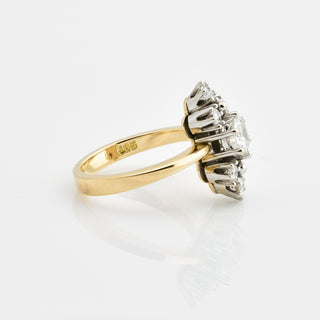 Brillantring aus 585 Rosé- und Weißgold, nachhaltiger second hand Schmuck perfekt aufgearbeitet