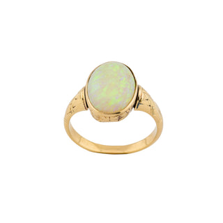 Ring aus 585 Roségold mit Opal, nachhaltiger second-hand Schmuck perfekt aufgearbeitet