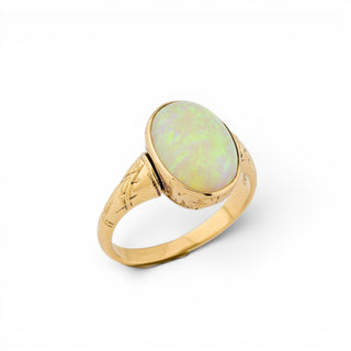 Ring aus 585 Roségold mit Opal, nachhaltiger second-hand Schmuck perfekt aufgearbeitet