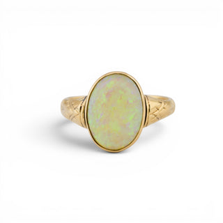 Ring aus 585 Roségold mit Opal, nachhaltiger second-hand Schmuck perfekt aufgearbeitet