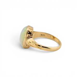 Ring aus 585 Roségold mit Opal, nachhaltiger second-hand Schmuck perfekt aufgearbeitet