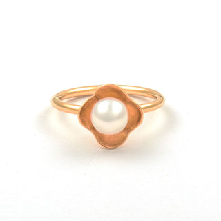 Perlenring aus 750 Roségold, nachhaltiger second hand Schmuck perfekt aufgearbeitet