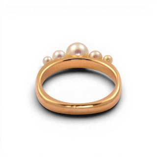 Perlenring aus 585 Roségold, nachhaltiger second hand Schmuck perfekt aufgearbeitet