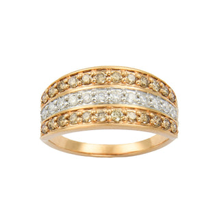 Brillantring aus 585 Rosé- und Weißgold, nachhaltiger second hand Schmuck perfekt aufgearbeitet