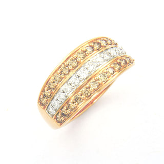 Brillantring aus 585 Rosé- und Weißgold, nachhaltiger second hand Schmuck perfekt aufgearbeitet