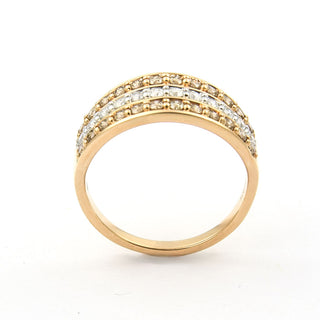 Brillantring aus 585 Rosé- und Weißgold, nachhaltiger second hand Schmuck perfekt aufgearbeitet