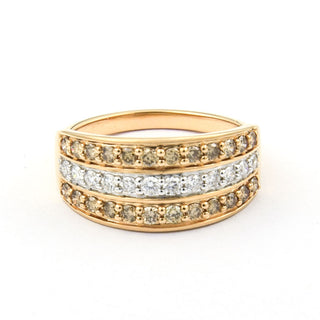 Brillantring aus 585 Rosé- und Weißgold, nachhaltiger second hand Schmuck perfekt aufgearbeitet